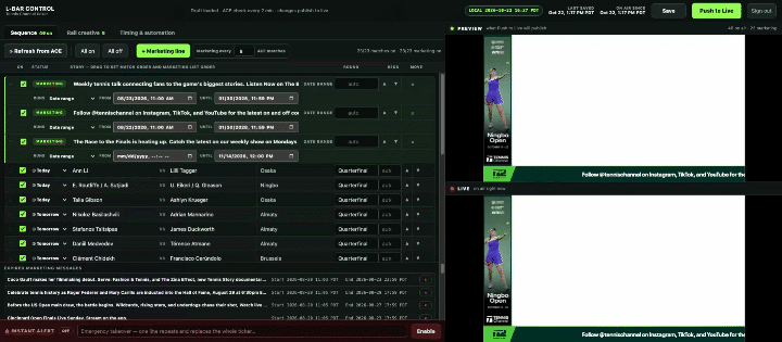 L-Bar Control: operator interface with live preview